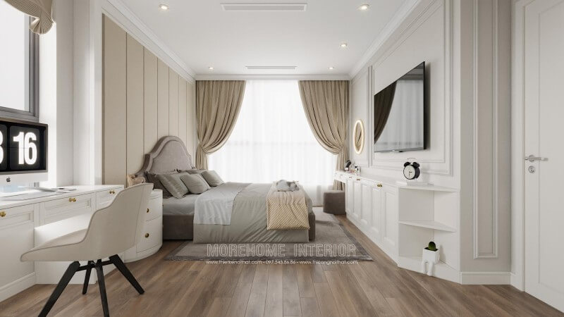 Thiết kế phòng ngủ màu trắng